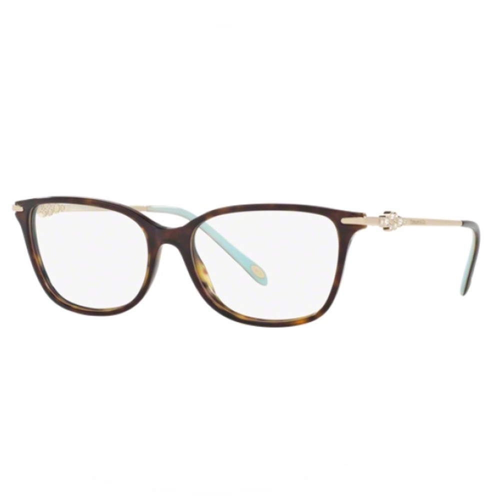 Tiffany & Co Pillow Eyeglasses TF2133-B 8015 Brown Gold Rectangular 53-16-140